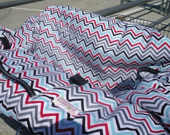 Shopping Cart cover  for boy or girl.....CHEVRON in CELEBRATION