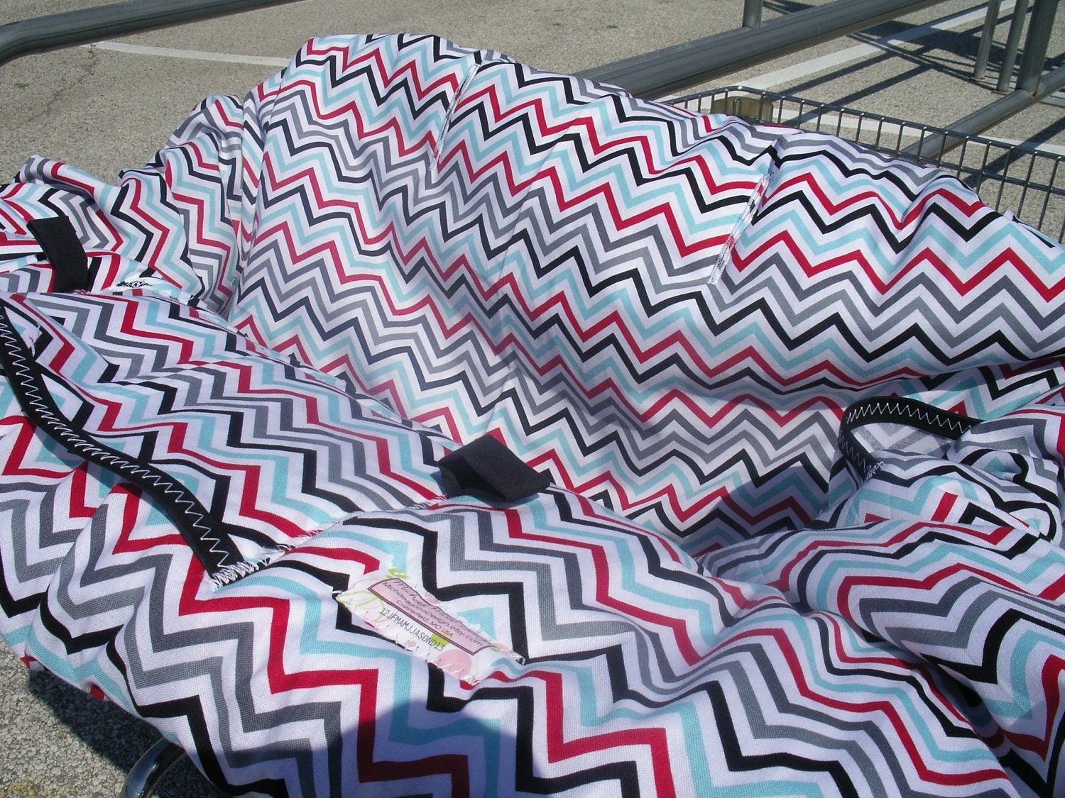 Shopping Cart Cover for Boy or Girl.....chevron in CELEBRATION Etsy