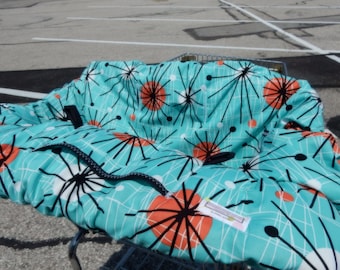 Shopping Cart cover  for boy or girl.....Atomic Turquoise