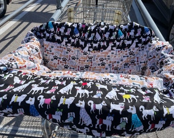 Dog Puppy Fur Baby Shopping Cart cover ......  Double Woof-I with Dressed up Dogs!! by MichaelMoooDesign