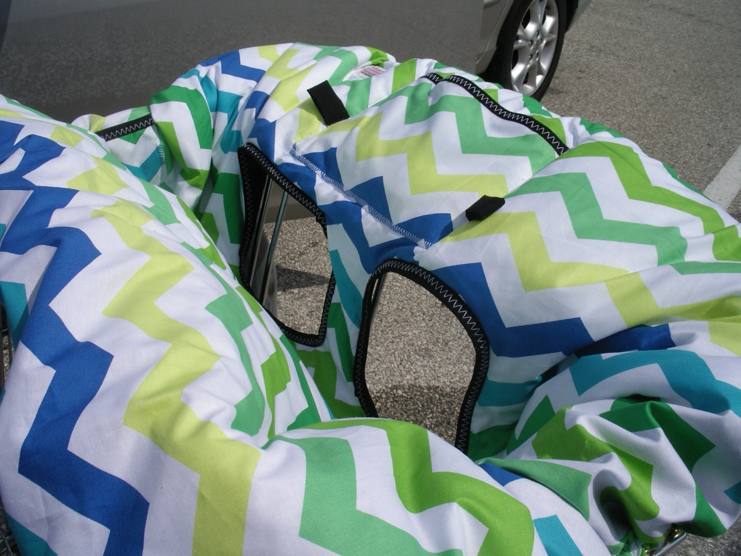 Shopping Cart Cover for Boy or Girl.....chic Chevron in Lagoon Etsy