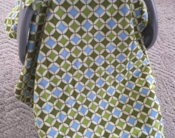 Car Seat Canopy..Baby Car Seat Canopy... Carseat cover  Sapphire Luna  Michaelmooodesign