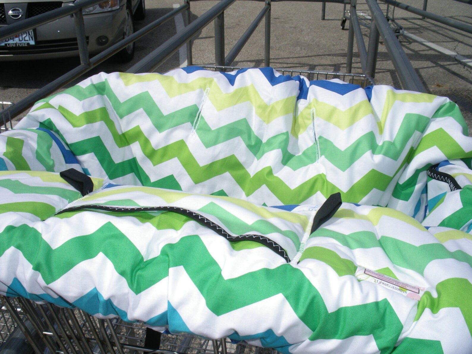 Shopping Cart Cover for Boy or Girl.....chic Chevron in Lagoon Etsy