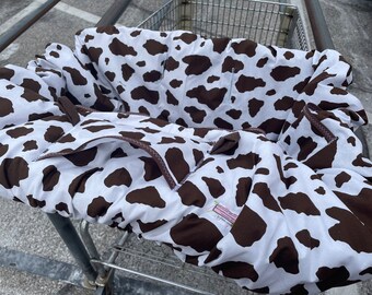 High Chair Cover Shopping Cart cover  for boy or girl  .....Pinto horse or brown Cowmooflage ....michaelmooodesign