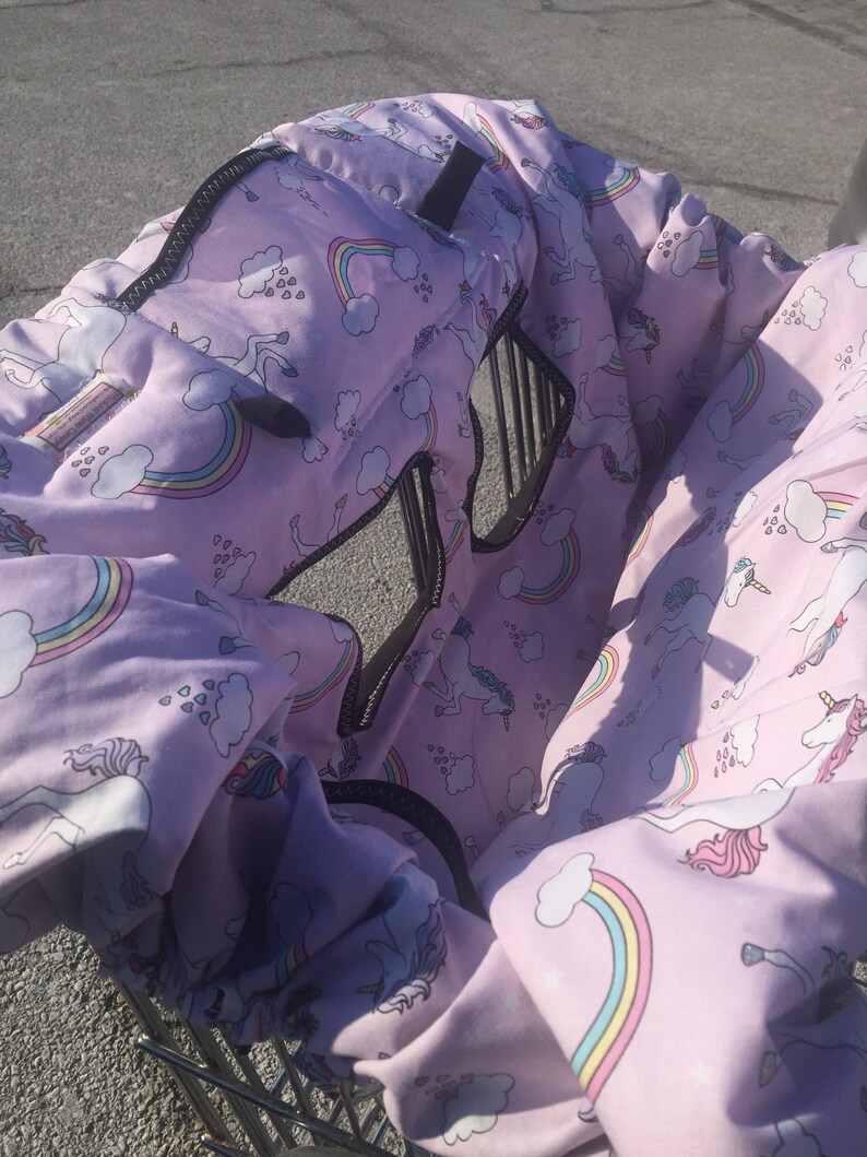 Shopping Cart Cover for Girl..... Unicorn and Rainbows Etsy