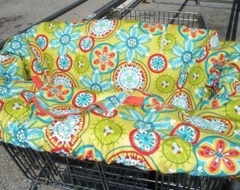 Boutique Shopping Cart Cover CITRON CARNIVAL BLOOM....MichaelMoooDesign