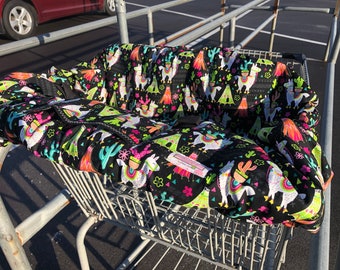 Shopping Cart cover  for boy or girl..... Llama Party michaelmooodesign