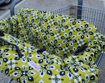 Shopping Cart cover  for boy or girl..... Chartreuse Bandana