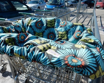 Shopping Cart cover  for boy or girl.....Fringe Floral