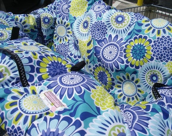 Shopping Cart cover  for boy or girl.....Blue Floral