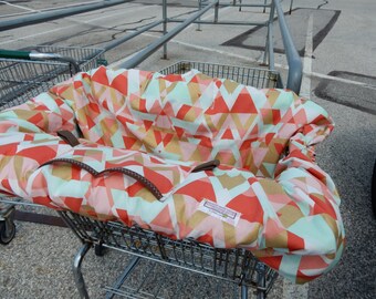 Shopping Cart cover for boy or girl......   Coral  triangles