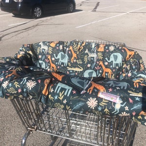 Shopping Cart cover  for boy or girl..... Animal Kingdom by michaelmooodesign