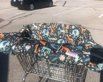 Shopping Cart cover  for boy or girl..... Animal Kingdom by michaelmooodesign