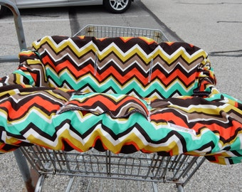 Shopping Cart cover for boy or girl.....Chevy Chevron RETRO