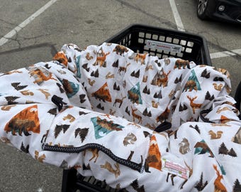 High Chair Cover Shopping Cart cover  for boy or girl..... Brown Bear  …by michaelmooodesign