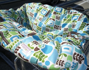 Shopping Cart cover  for boy or girl.....Piccadilly Posies in Cream Shopping cart cover