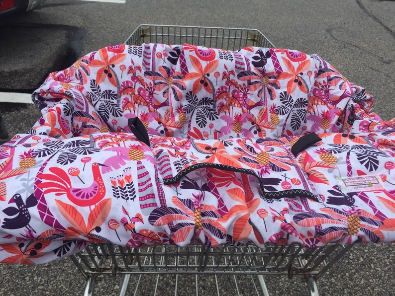 High Chair Cover Shopping Cart cover for boy or girl..... Shake your Tail Feathers Tropical ... michaelmooodesign image 1