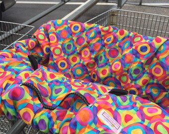 Shopping Cart cover  for boy or girl...... Bright Geometric Circles  Michealmooodesign