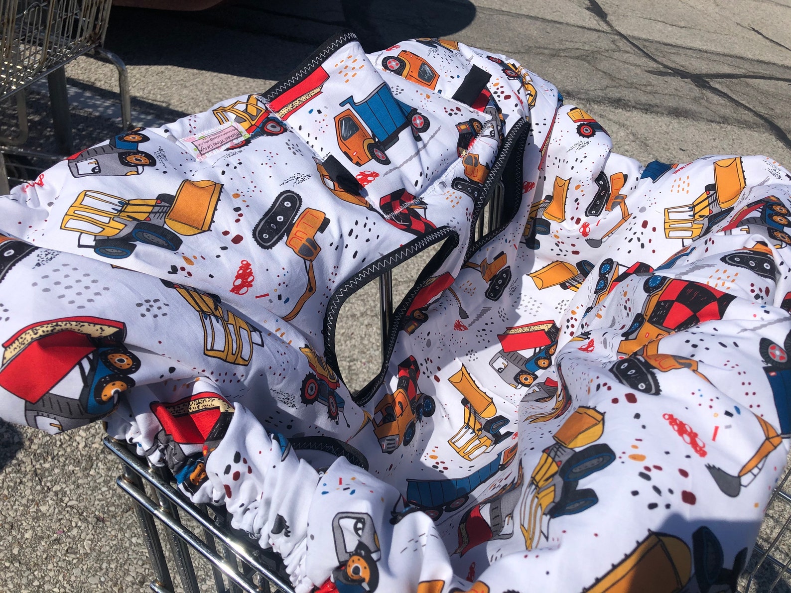Cubierta de la silla alta cubierta de la cesta de la compra | Etsy