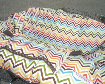 Shopping Cart cover  for boy or girl.....CHEVRON in Bermuda