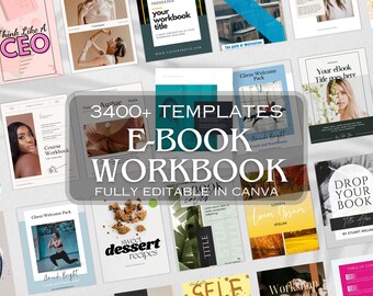 Editable Ebook Workbook Canva Template: Online Course Lead Magnet (PDF Download A4/US Letter Size)