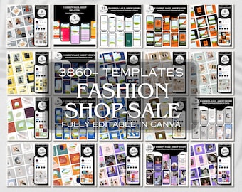 Fashion Social Media Kit: 3860+ Canva Templates for Boutiques (Instagram Posts, Stories, Highlights)