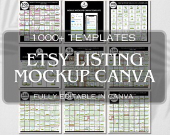 Canva Mockup Templates Bundle: Etsy Listings, Social Media, eBooks (PDF Download)
