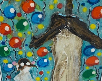 Birthday - Celebration Mixed Media original painting by Texas Artist Amy Elise Havern