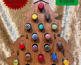 Tipsy Tree Christmas Mini Shooter Adult Advent Calendar Themed SVG Digital Laser Cut Files For 1/8" thick wood Moosellaneous By Rebecca