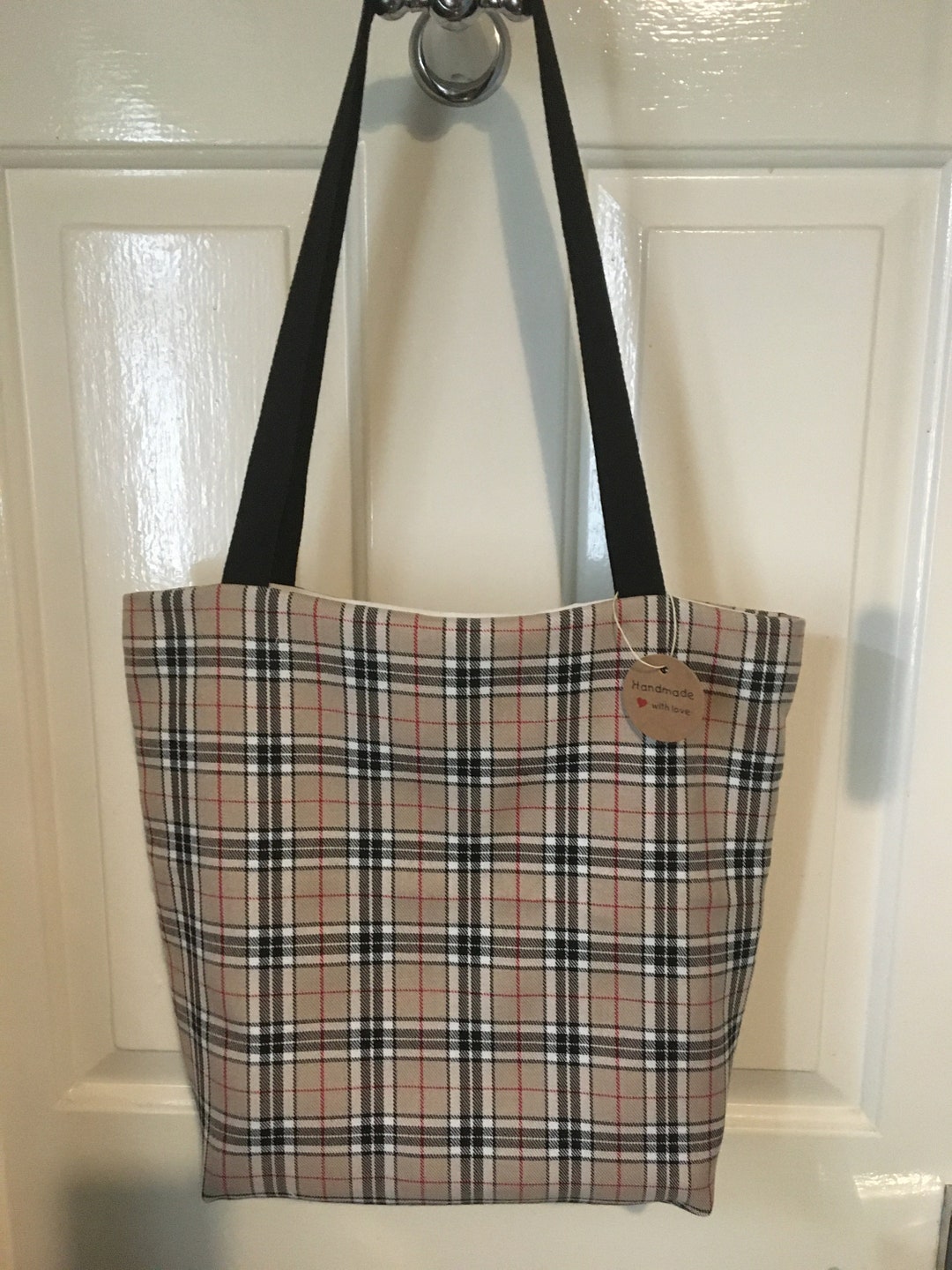 Thompson Check Pattern Handmade Thompson Check Tote Bag, Lined Shopper - Etsy