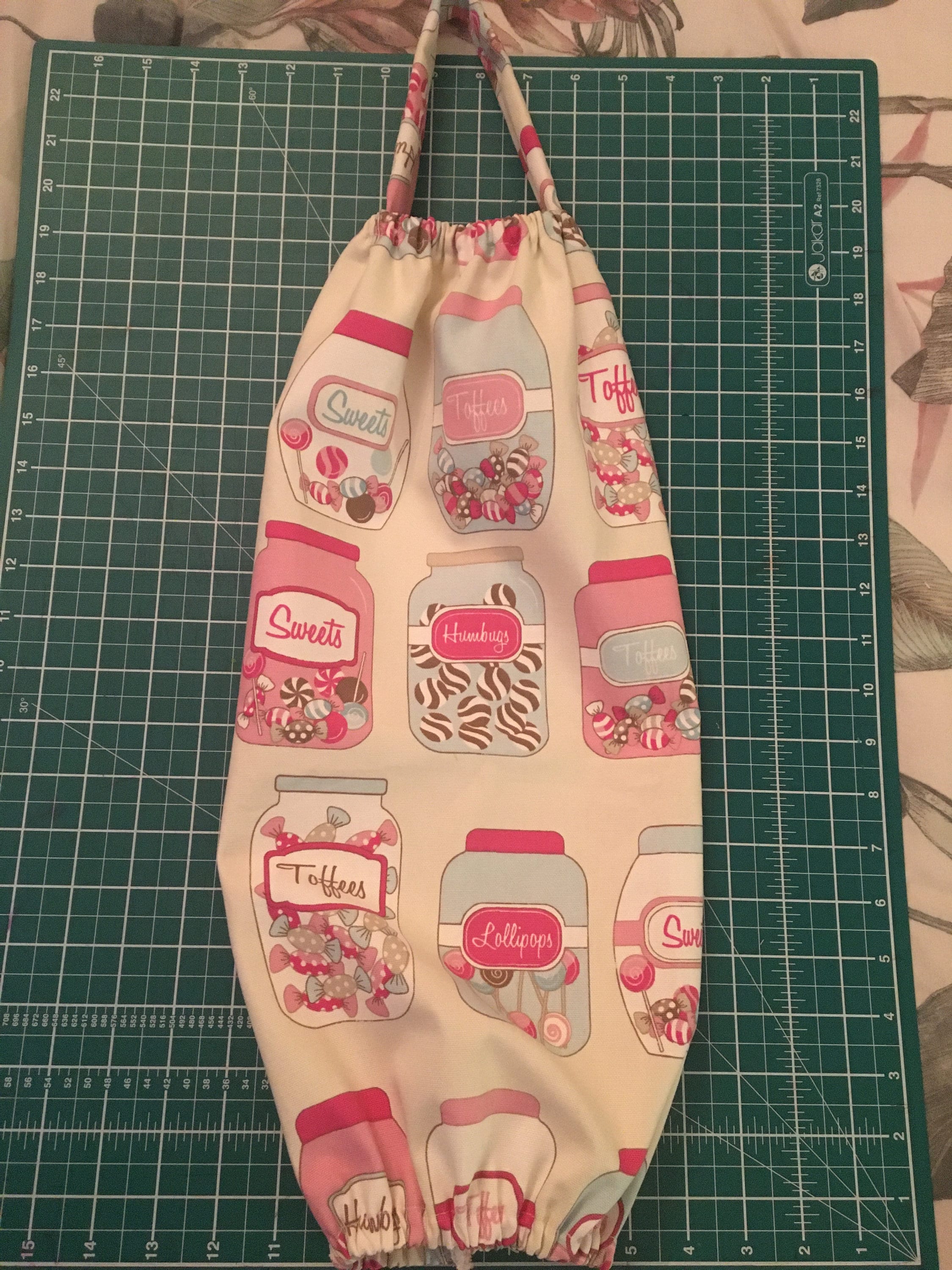 Handmade Rustic Carrier Plastic Bag Storage Fabric Tidy Holders Cows