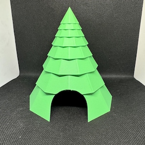 Christmas Tree Gecko Hide - Festive Terrarium Decor for Geckos and Small Pets (3D Printed)