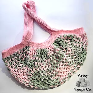 Pink Camouflage| Large Mesh Market Bag | Mesh Crochet Bag | Custom Market Bags | Reusable Market Bag