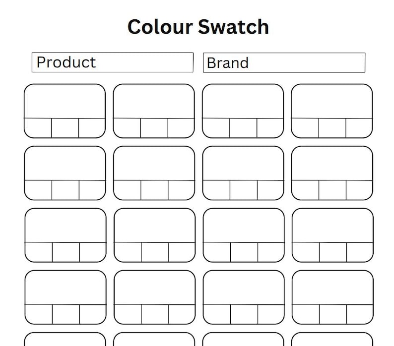 Reference Swatch Colour Swatch Chart PDF • Pencil, Pen Blending Tool • Colour-blending ...