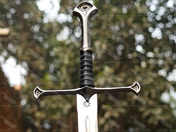 König Aragorn Schwert mit Scheide | Meisterschwert Replica | Episches Fantasy-Schwert für Cosplay, Sammler & Display, Geschenk für Ihn