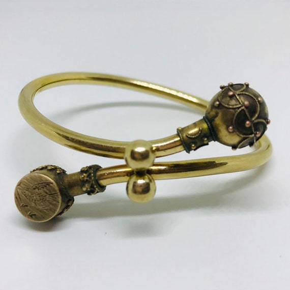 Vintage Bracelet, Vintage Cuff Bracelet, Brass Bra