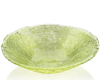 IVV | Italian Handmade Glass Bowl - 33cm - Green