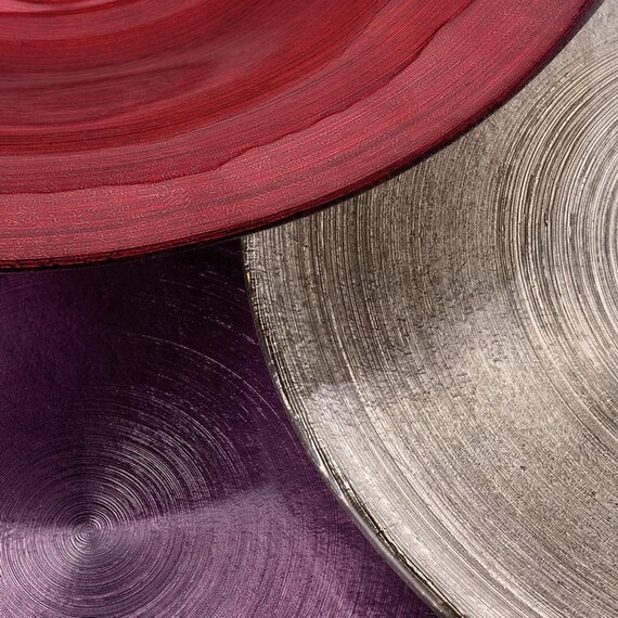 IVV | イタリア製ハンドメイドガラスプレート - 37 cm - レッド - Etsy