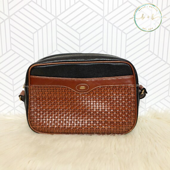 woven leather purse