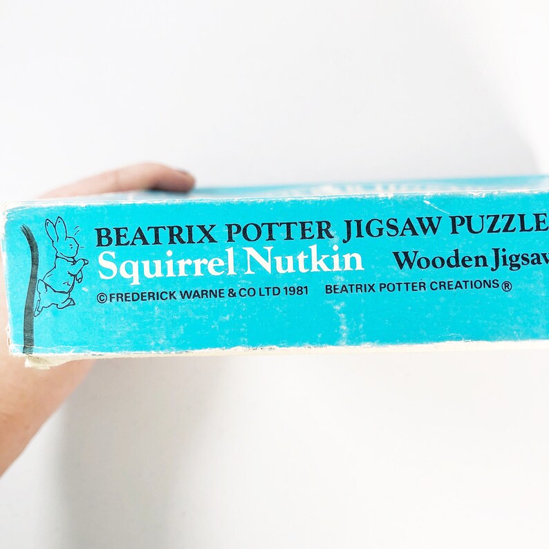 Vintage Frederick Warne Beatrix Potter Squirrel Nutkin Wooden Puzzle 1981 30 Pieces