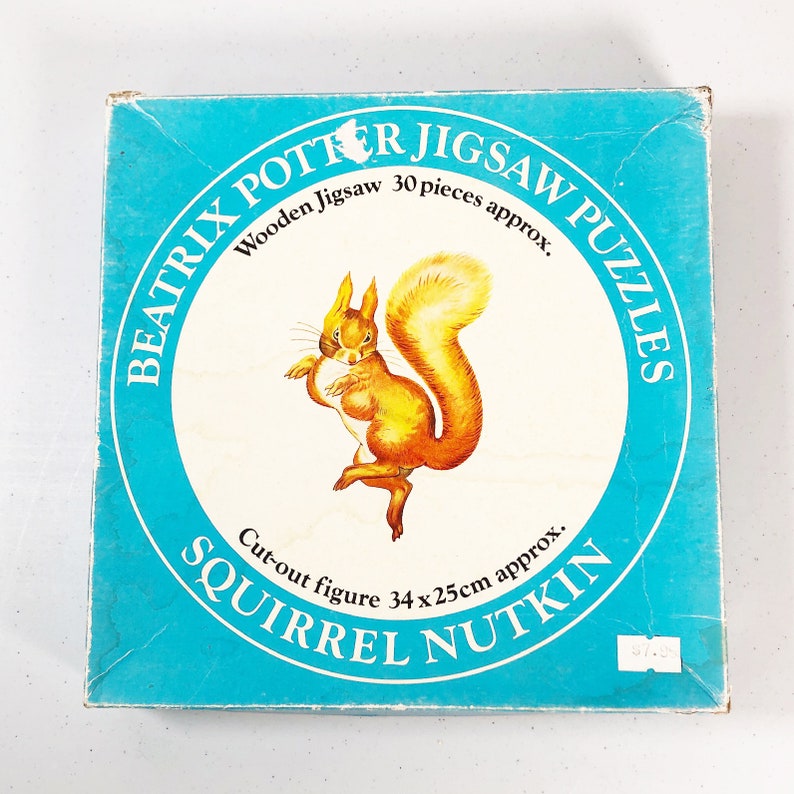 Vintage Frederick Warne Beatrix Potter Squirrel Nutkin Wooden Puzzle 1981 30 Pieces