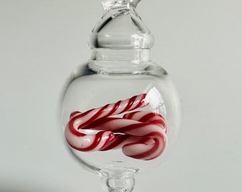 Candy Cane Jar Ornament