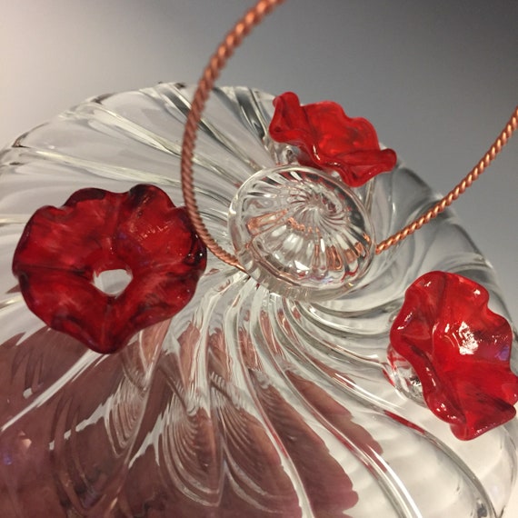 Set Of 3 Feeder Flowers Etsy