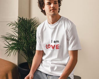 I Am Love shirt, Positive affirmation tee, Self Love t-shirt, Motivational clothing, Inspirational gift idea, Trendy graphic unique apparel