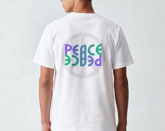 PEACE sign t-shirt, Trendy kindness shirt, Minimalist Peace sign graphic tee, Motivational apparel, Creative gift idea, Positive streetwear
