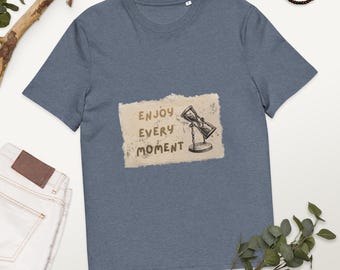 Enjoy Every Moment t-shirt, Vintage graphic tee, Enjoy life inspirational shirt, Unique gift idea, Aesthetic Clothing, Positive vibe apparel