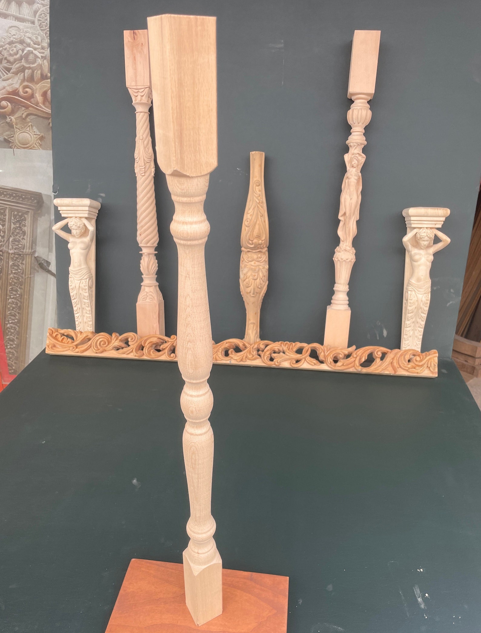 Wooden Stair Spindle,custom Order Wooden Lathe Stair Baluster, Wooden ...