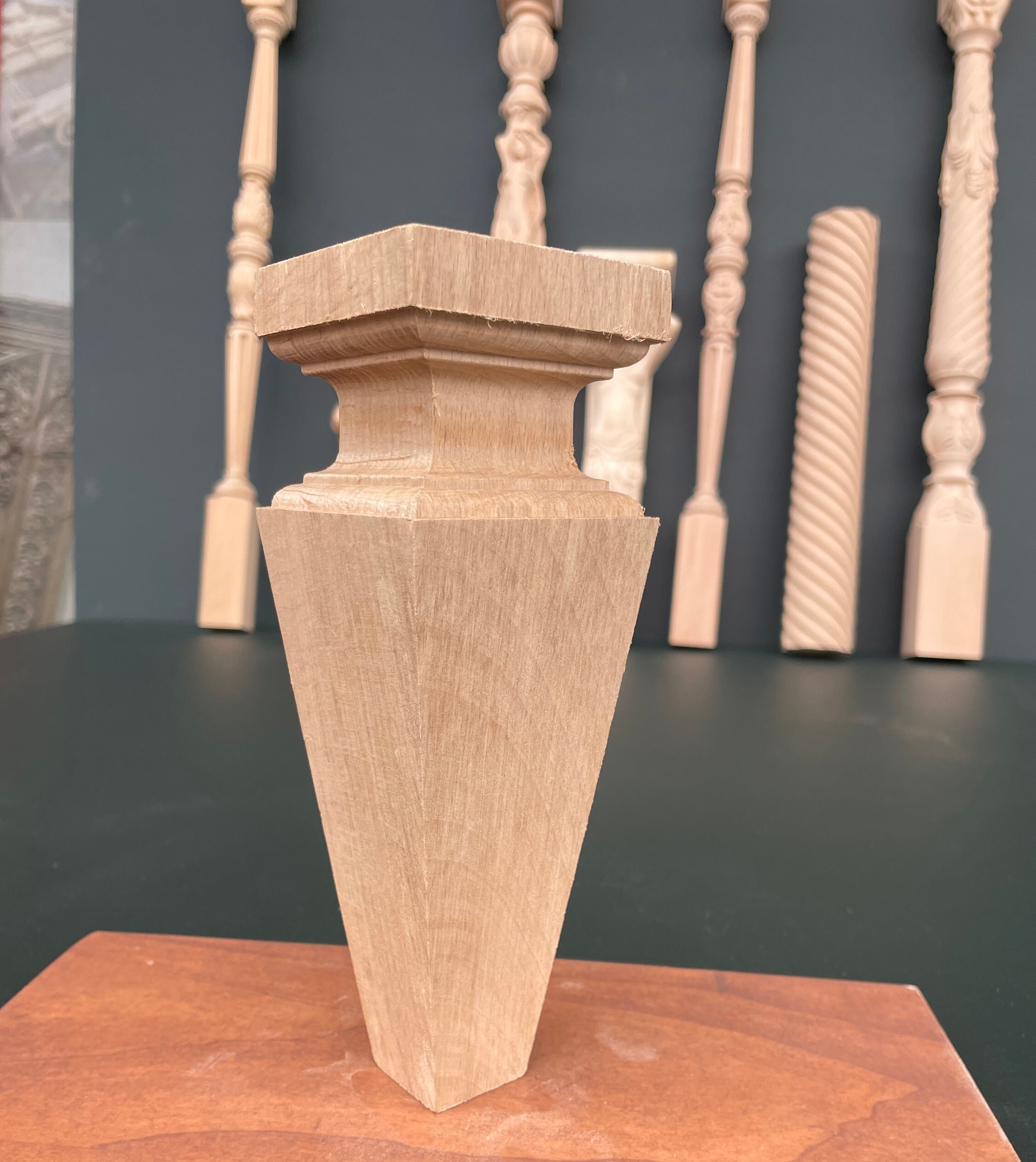 thumbnail image 2 of Unfinished Wood Furniture Legs 6 Inches Set Of 4,DIY 2 of 9