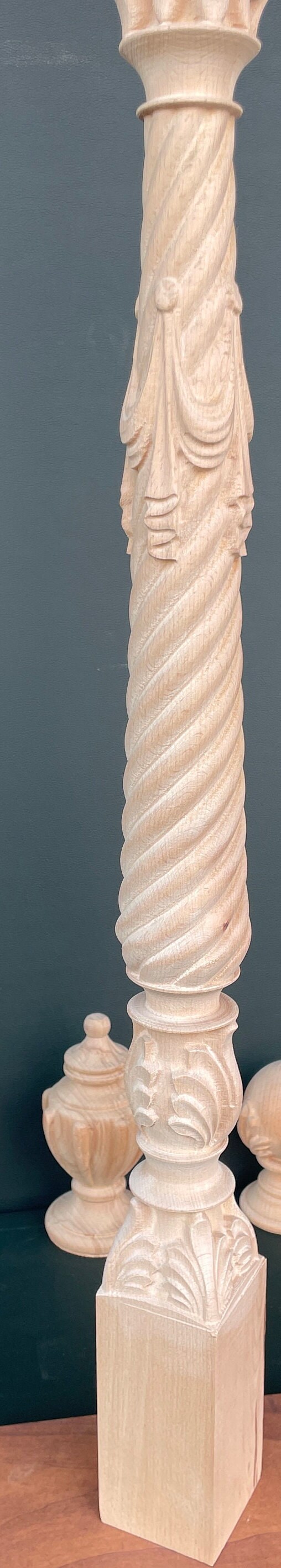 Wooden Stair Spindle,handcrafted Wooden Carved Baluster Forelegant ...