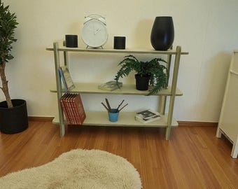 Solid Wood Shelf, Compact Book Organizer, Modern Wooden Furniture, Small Display Rack, Kids Room Book Storage, Minimalist Book Stand